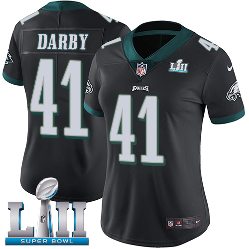 Nike Eagles #41 Ronald Darby Black Alternate Super Bowl LII Women's Stitched NFL Vapor Untouchable Limited Jersey - Click Image to Close